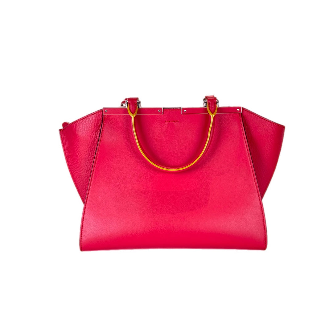 Fendi Red 3 Jours Tote Bag