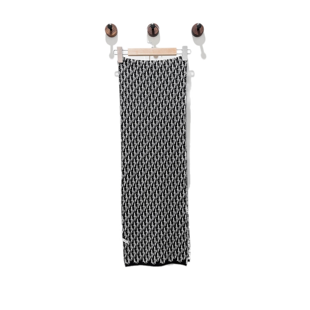 Dior Wool Dior Logo Long Scarf