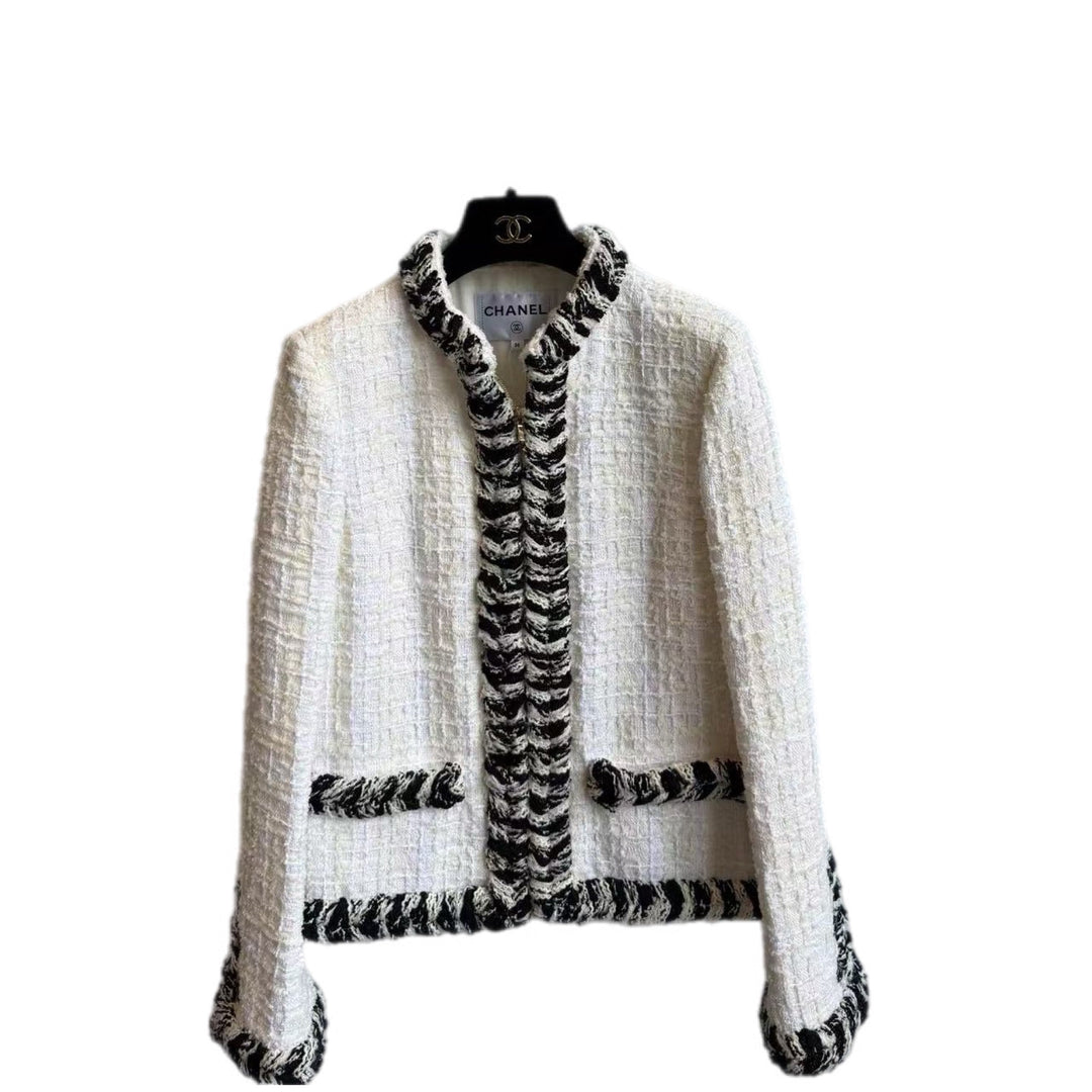 Chanel 20B White Tweed Jacket #36