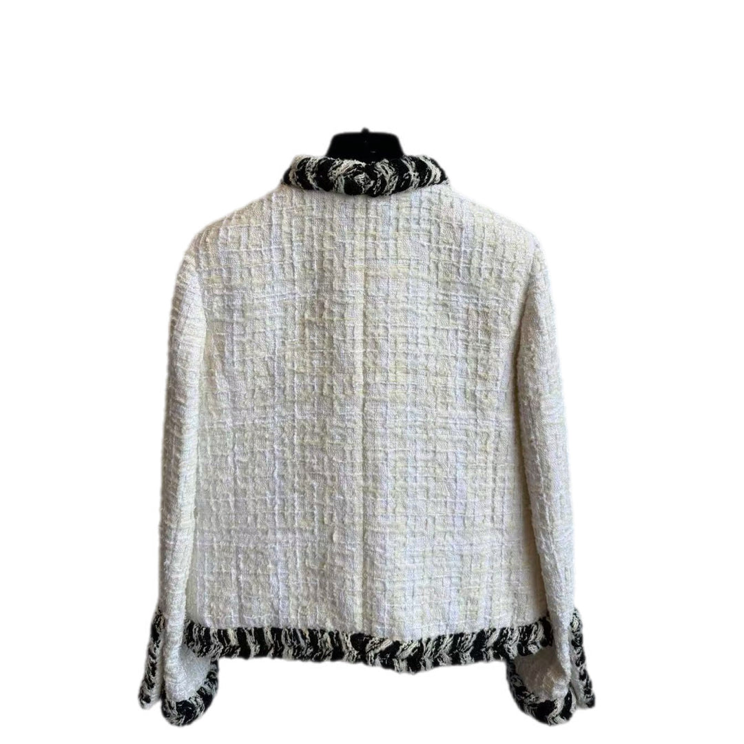 Chanel 20B White Tweed Jacket #36