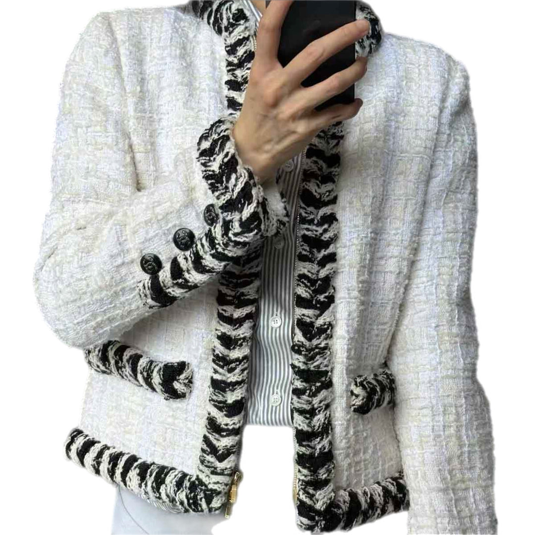 Chanel 20B White Tweed Jacket #36