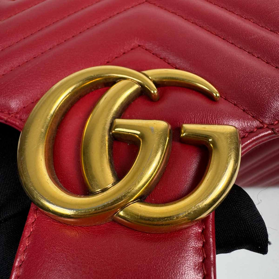 Gucci Red Medium Marmont Bag