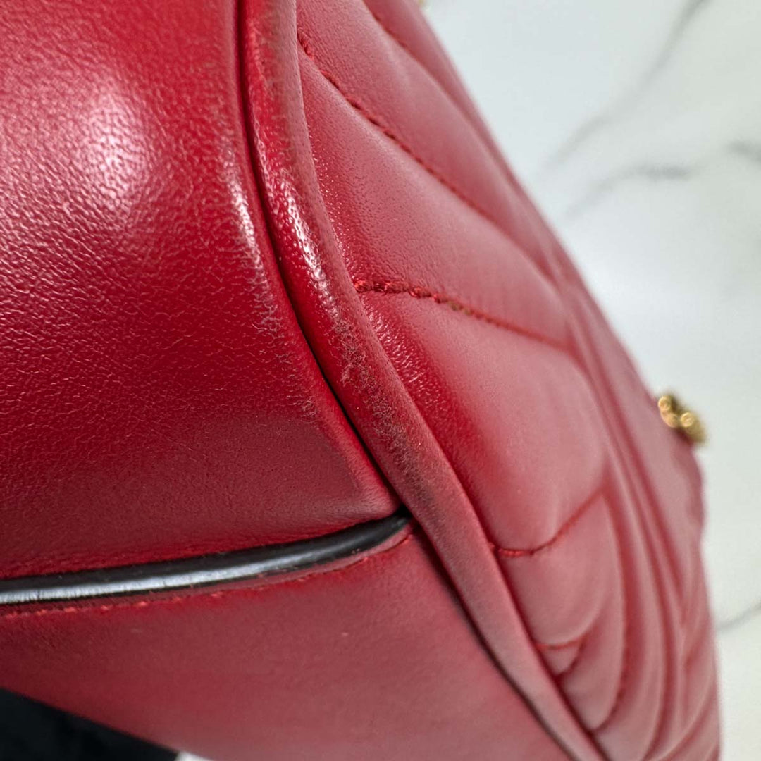 Gucci Red Medium Marmont Bag