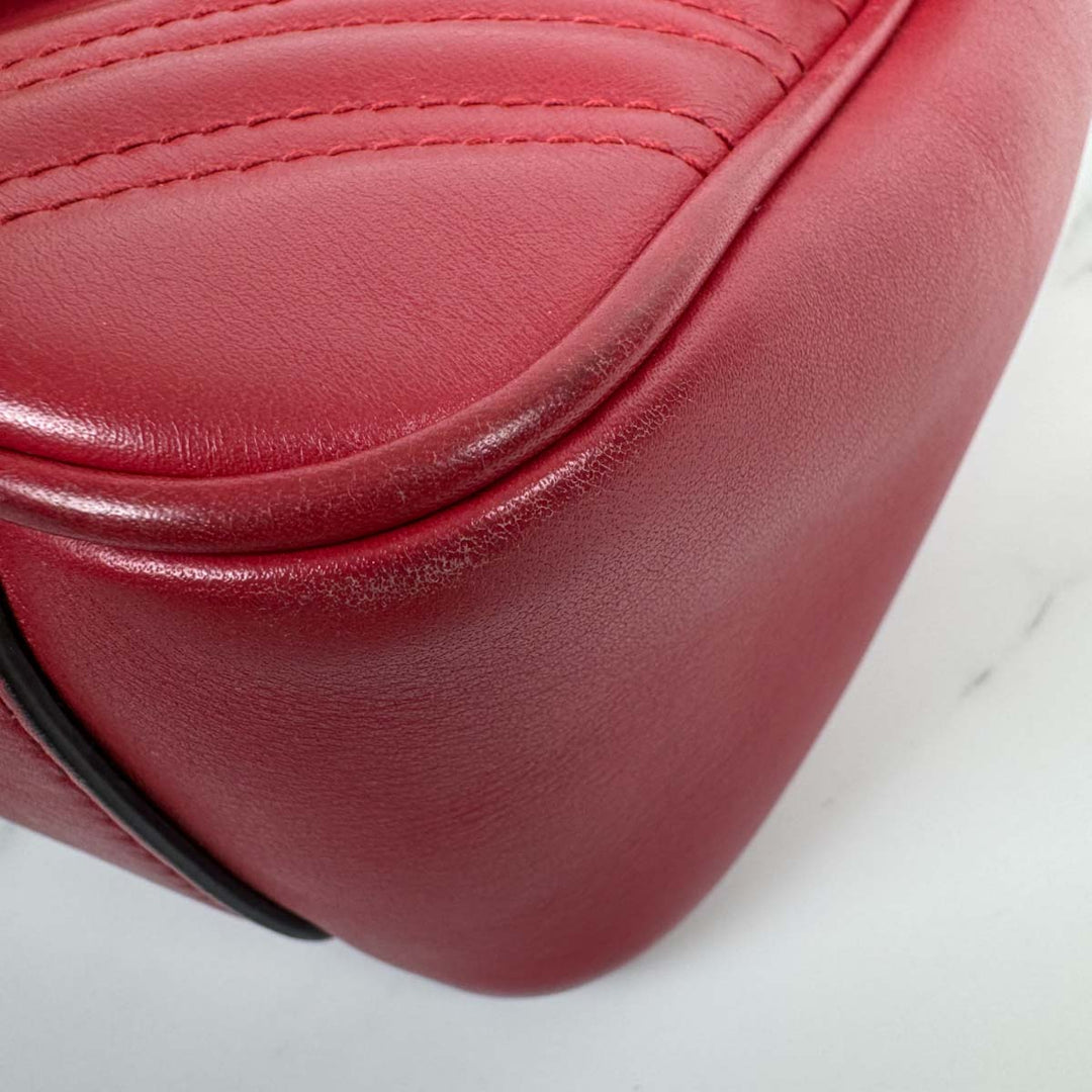 Gucci Red Medium Marmont Bag