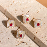 Shell Ruby Earrings - Jiaxyk