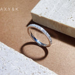 White Diamond Wedding Band Ring - Jiaxyk