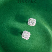 Square Diamond Ear Studs - Jiaxyk