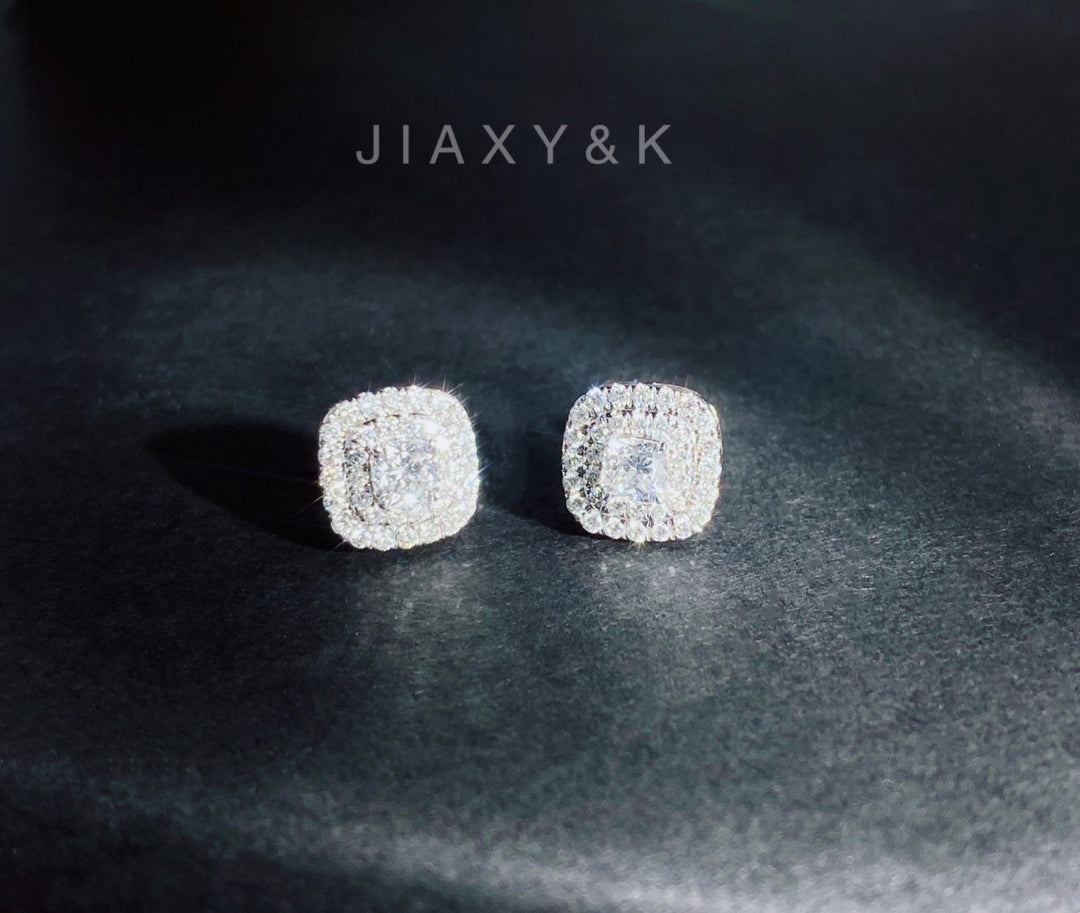 White Diamond Ear Studs