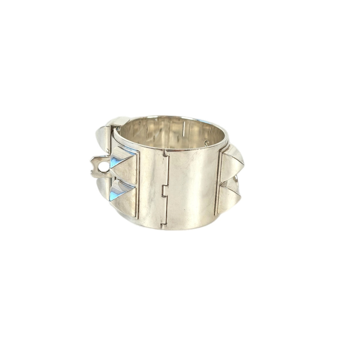 Hermes Silver CDC Bracelet LG