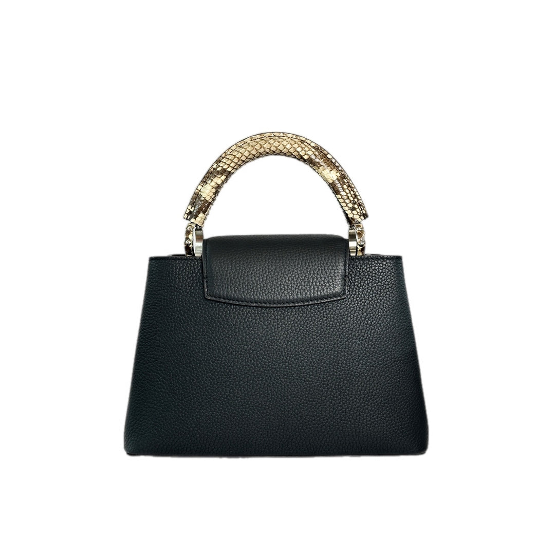 Louis Vuitton Capucines BB Black Python Handle bag