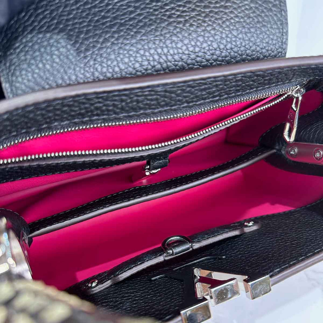 Louis Vuitton Capucines BB Black Python Handle bag