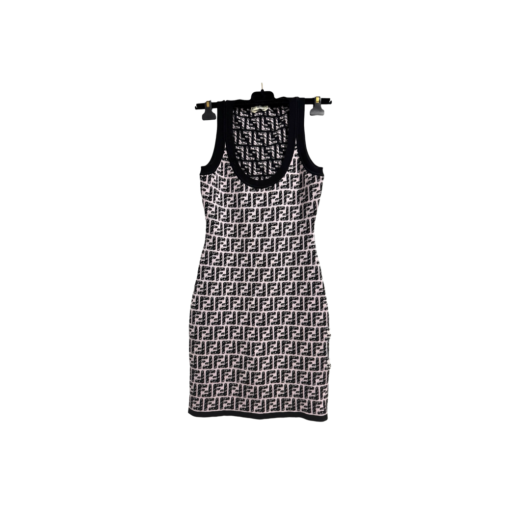 Fendi Long Purple FF Logo Dress #S