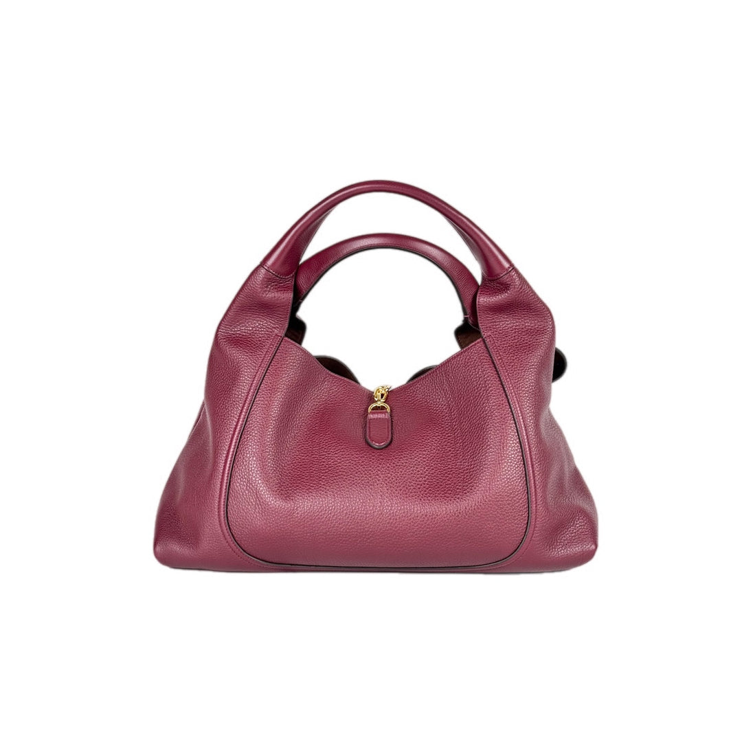 Gucci Burgundy Softbit Maxi Tote Bag