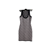 Pre-owned Fendi Long Purple FF Logo Dress