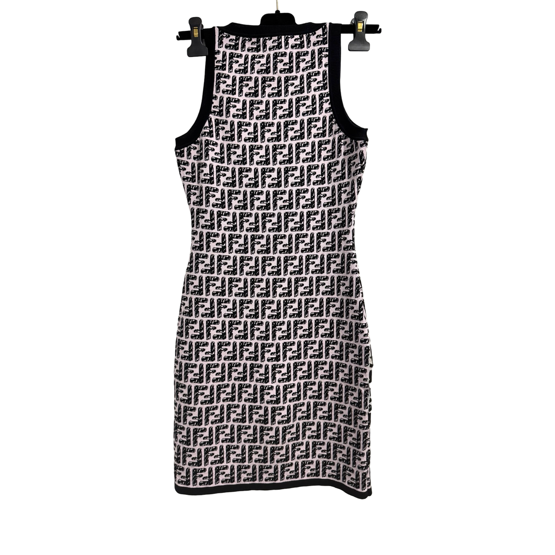 Fendi Long Purple FF Logo Dress #S
