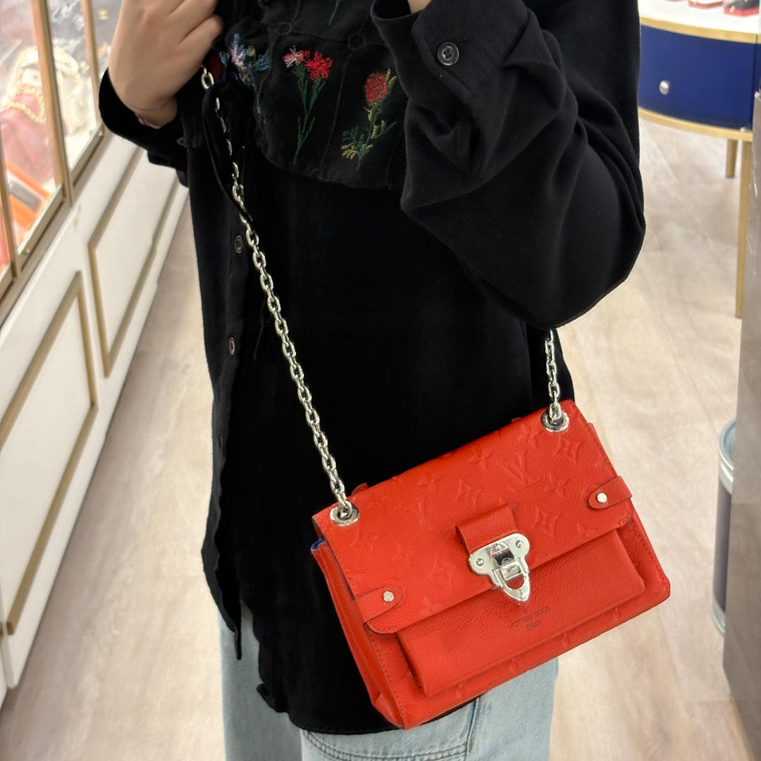 Louis Vuitton Red Monogram Empreinte Vavin BB  Bags