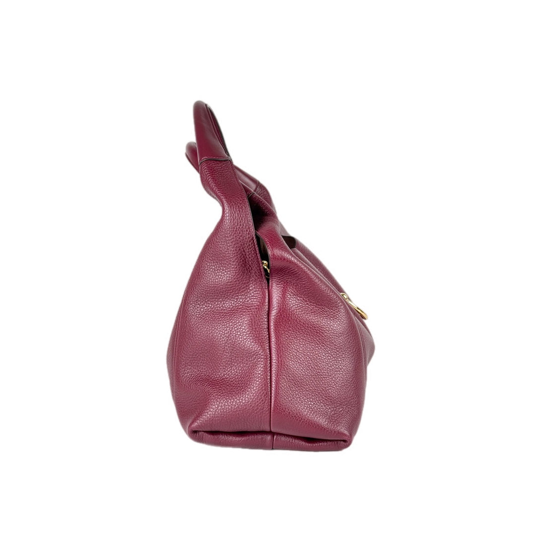 Gucci Burgundy Softbit Maxi Tote Bag