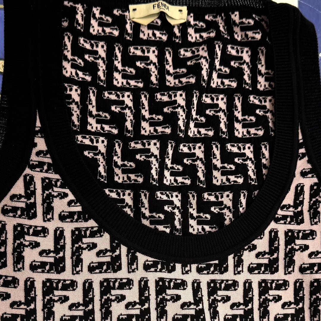 Fendi Long Purple FF Logo Dress #S