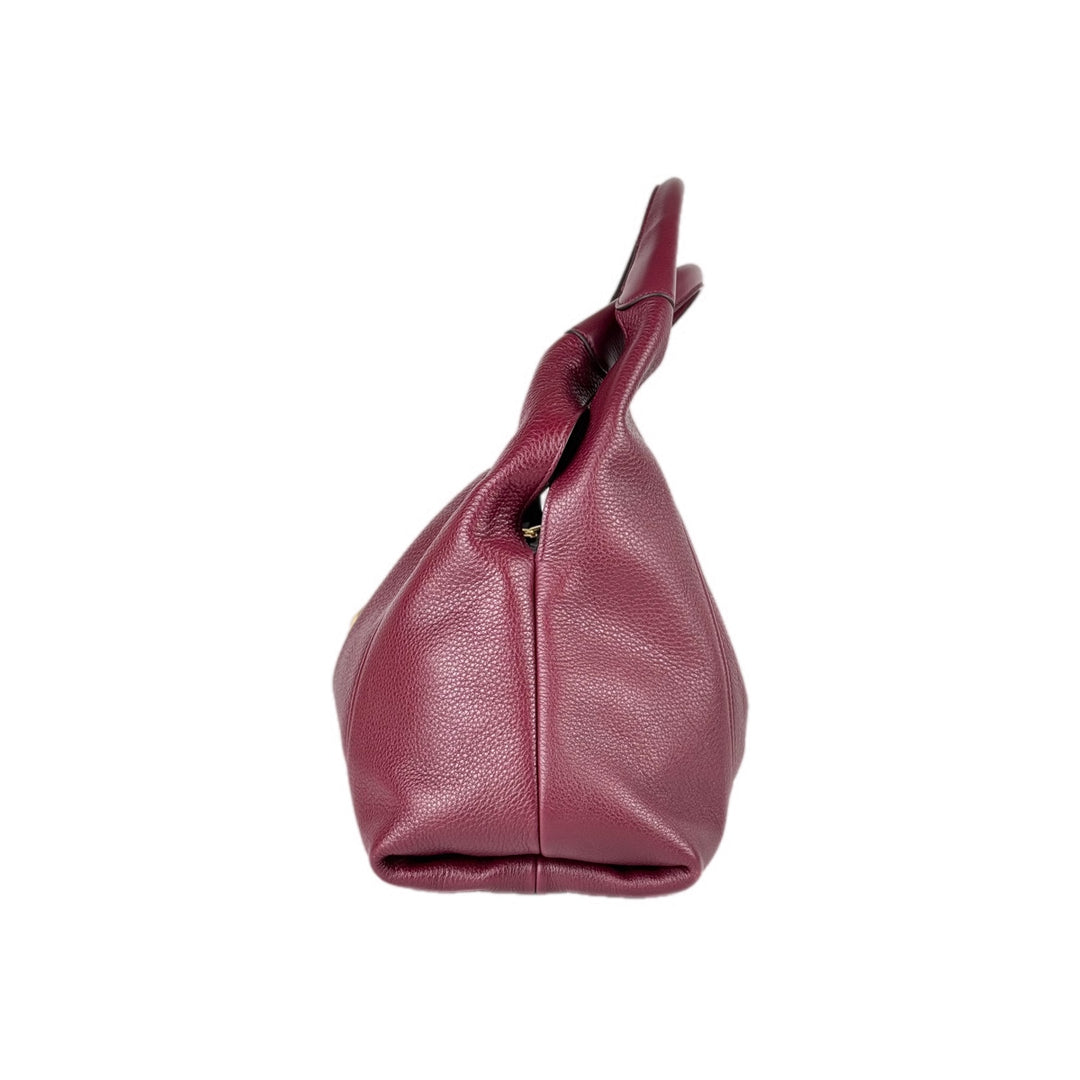 Gucci Burgundy Softbit Maxi Tote Bag