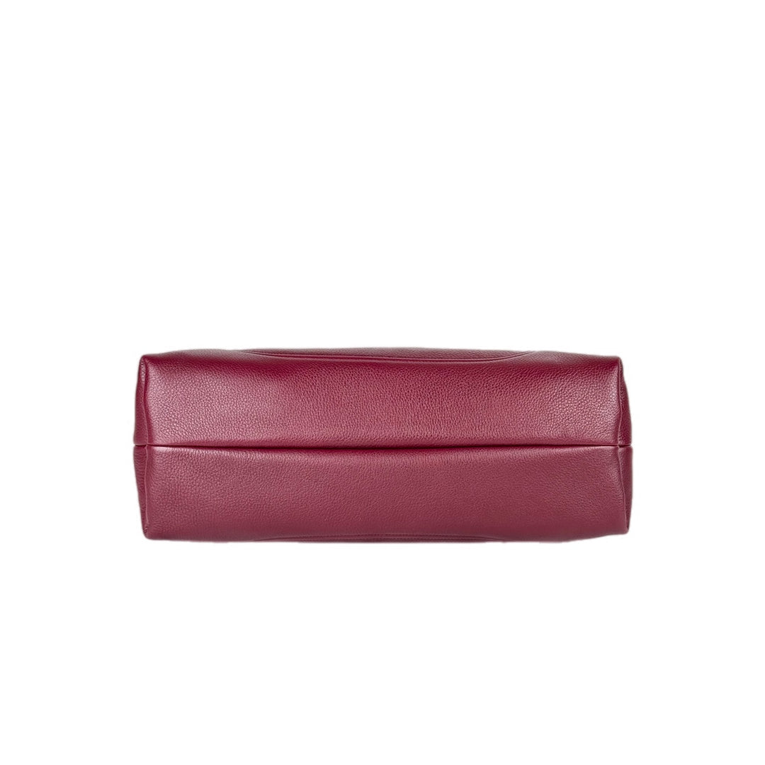 Gucci Burgundy Softbit Maxi Tote Bag