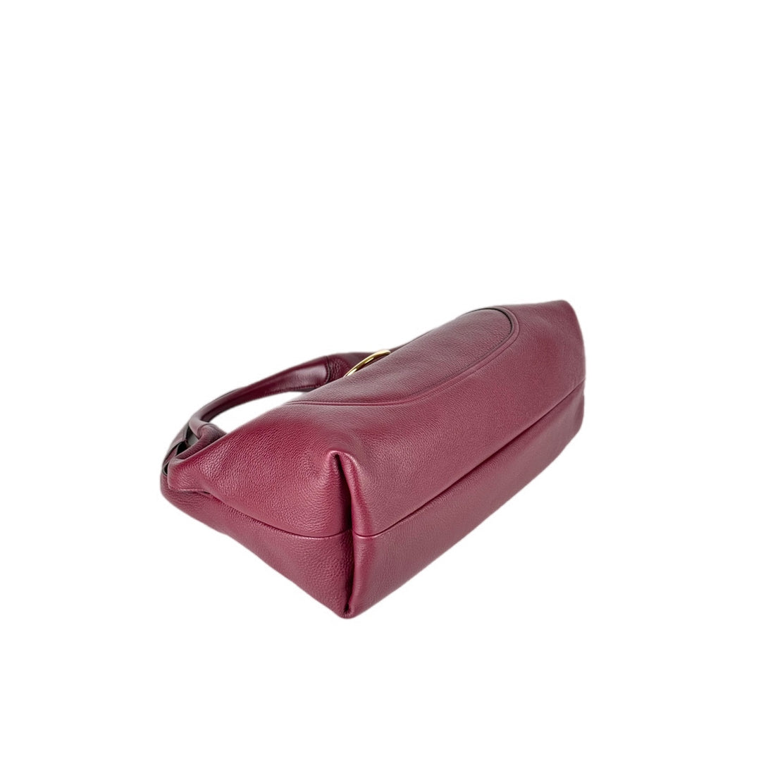 Gucci Burgundy Softbit Maxi Tote Bag