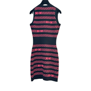 Pre-owned Chanel 17P CC Buttons Chain Pattern Dress Black/Red - photo 2