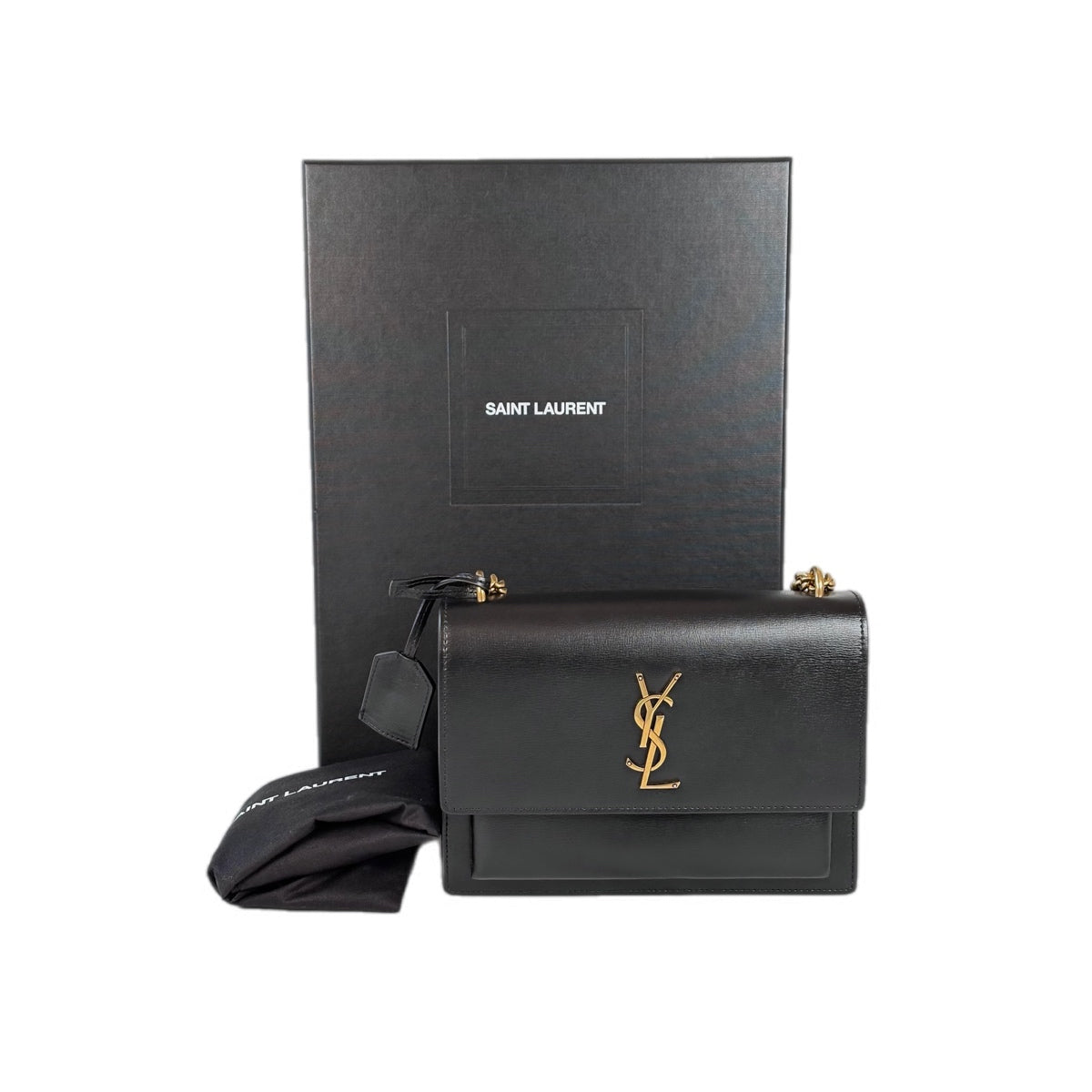 YSL Sunset Medium Bag Black