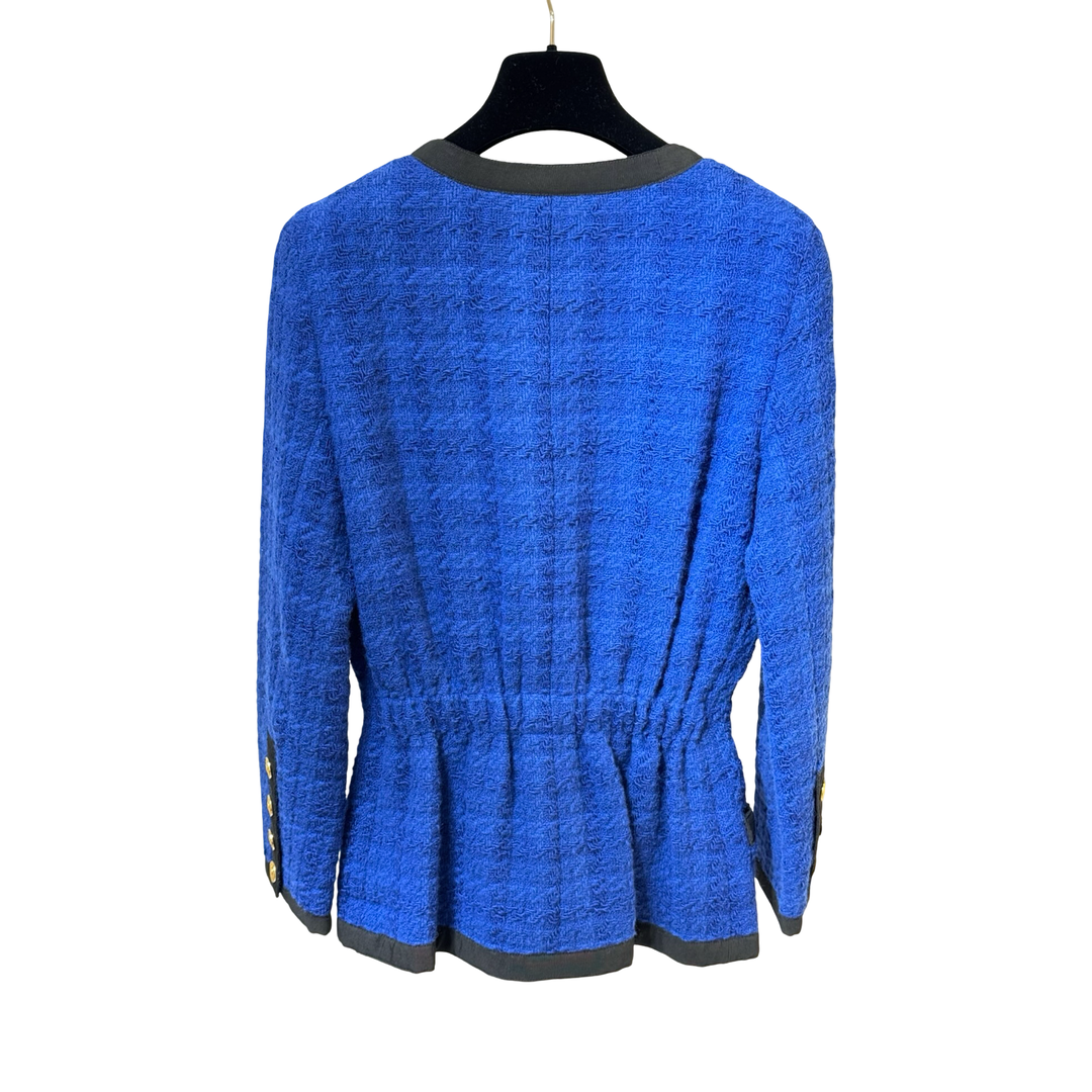 Chanel Vintage Blue Tweed Jacket