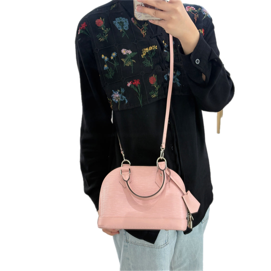 Louis Vuitton Alma Bb Pink Epi Bag
