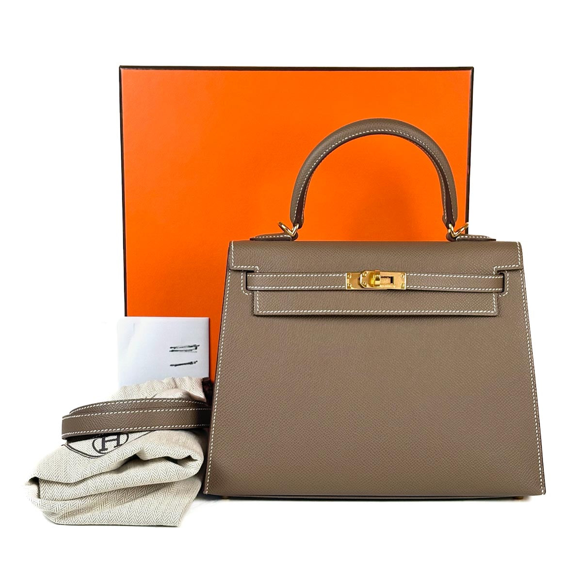 Hermes Kelly 25cm Bag Etoupe Epsom