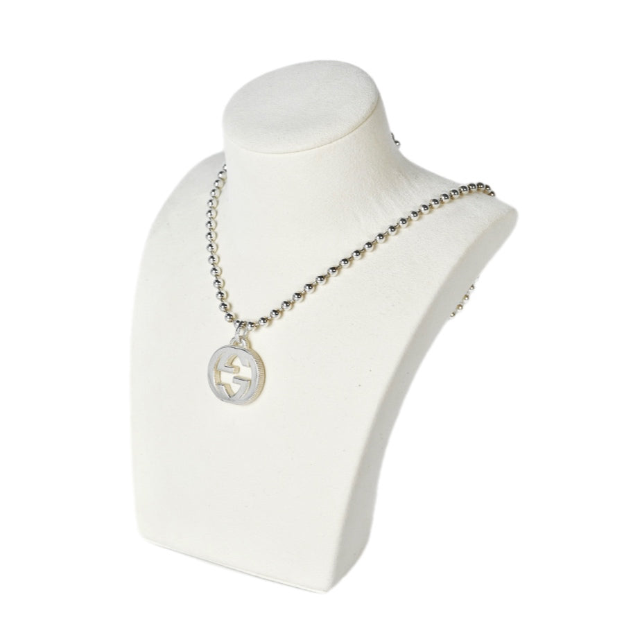 Gucci Interlocking Silver Necklace