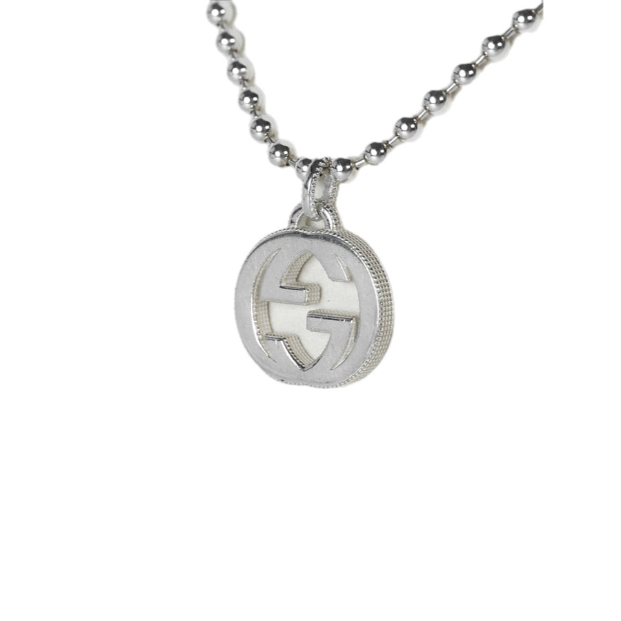 Gucci Interlocking Silver Necklace
