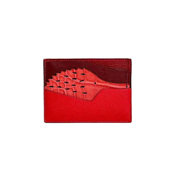 Hermes Histoire Naturelle Red Card Holder | JK Store