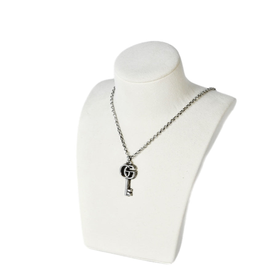 Gucci Double G Key Silver Necklace Jewelry