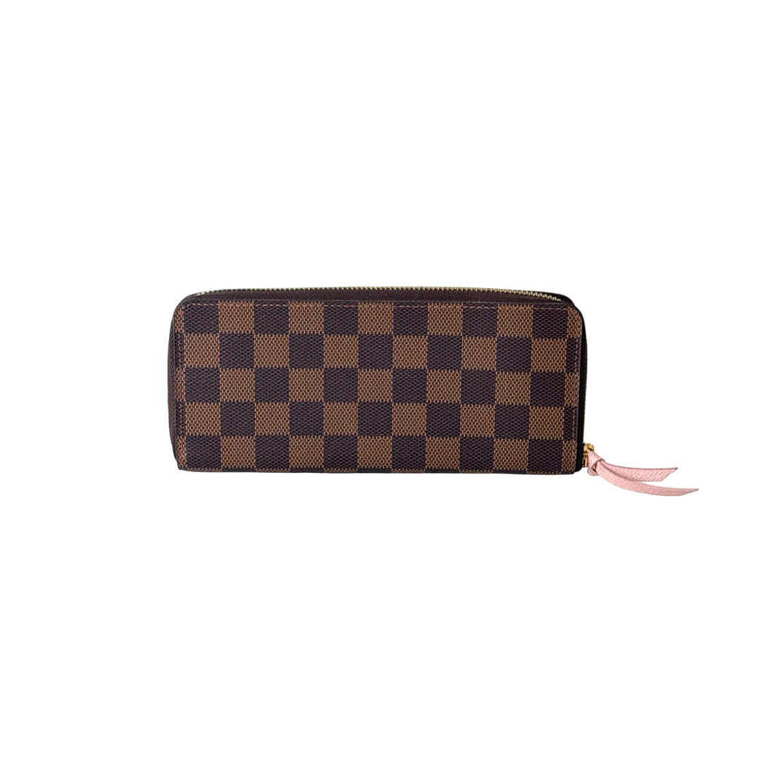 Louis Vuitton Clemence Damier Ebene Zip Wallet