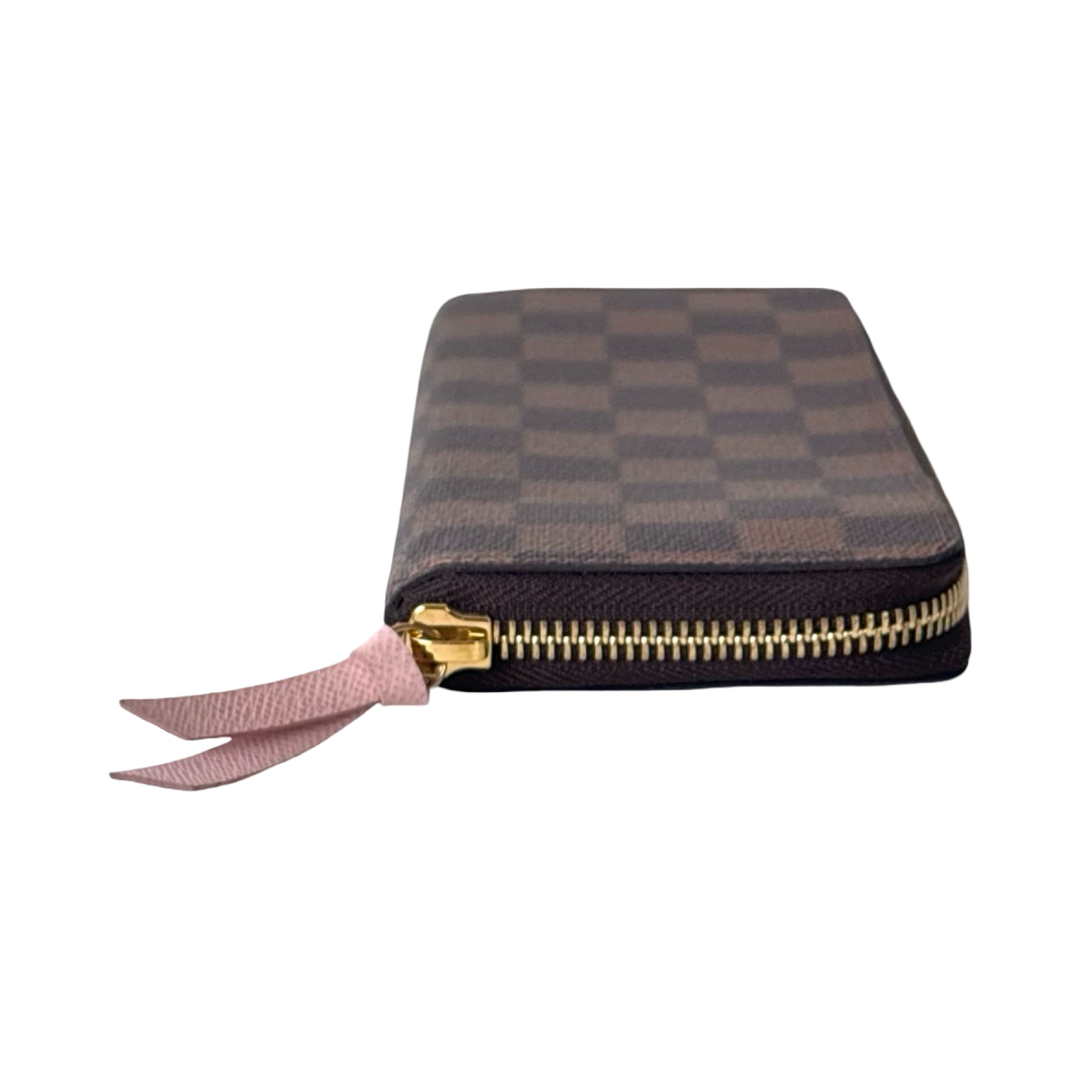 Louis Vuitton Clemence Damier Ebene Zip Wallet