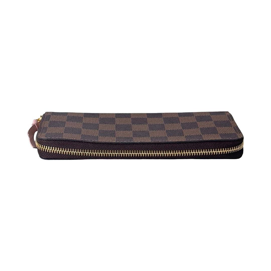 Louis Vuitton Clemence Damier Ebene Zip Wallet