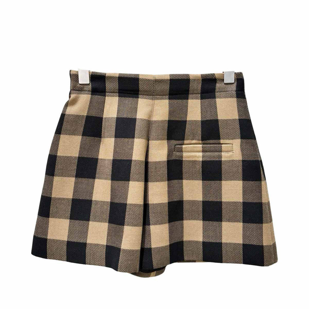 Dior Caramel and Black Wool Wrap skirt #36