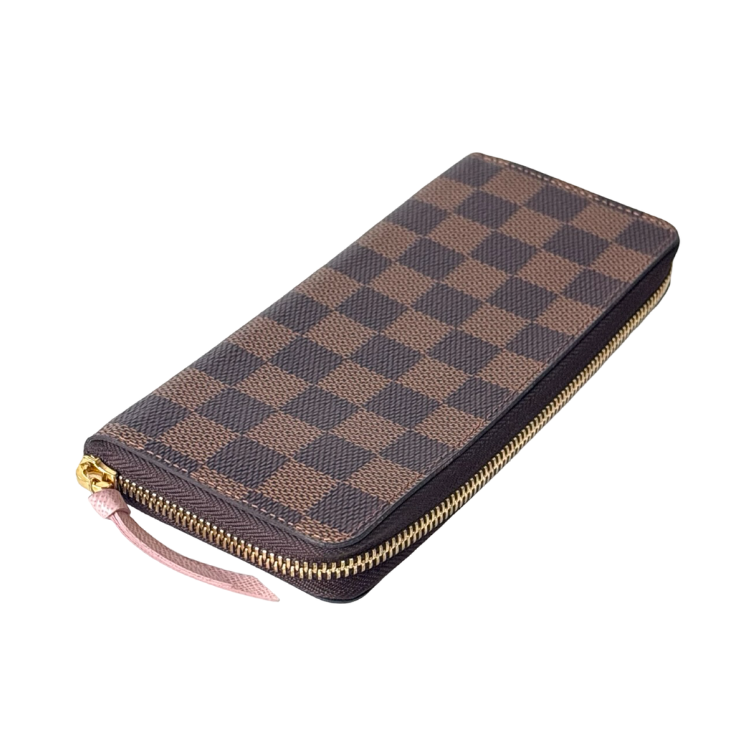 Louis Vuitton Clemence Damier Ebene Zip Wallet