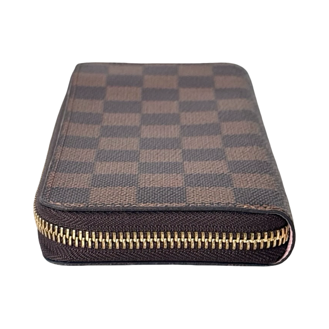 Louis Vuitton Clemence Damier Ebene Zip Wallet