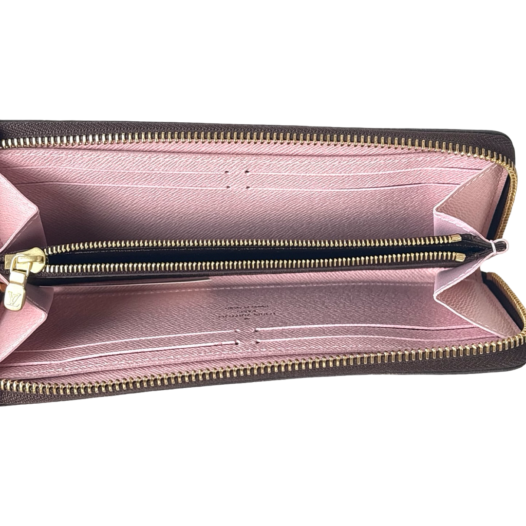 Louis Vuitton Clemence Damier Ebene Zip Wallet