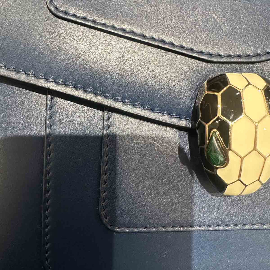 Bvlgari Serpenti Bag Cross Body Blue Mini Bag
