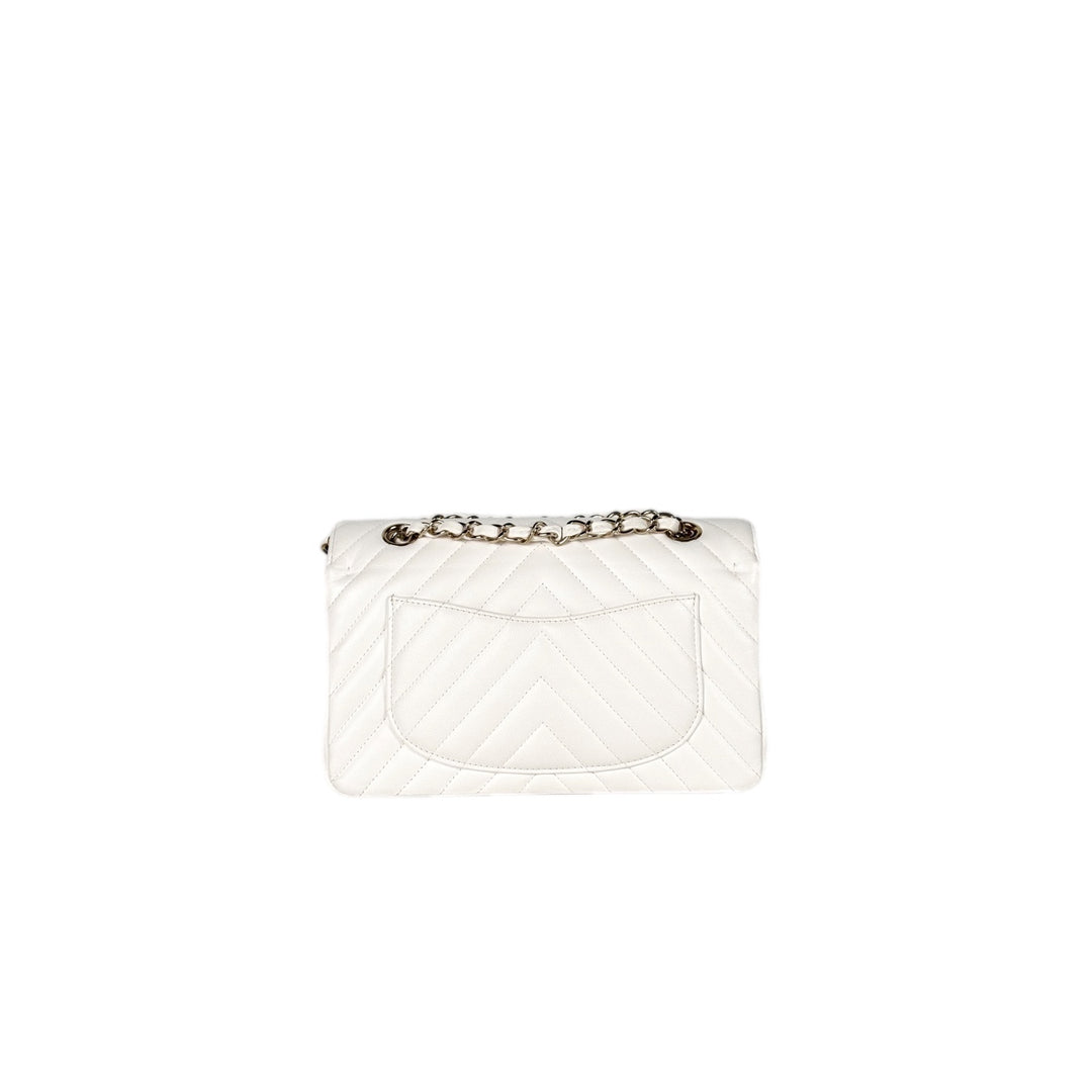Chanel Classic Flap Small Bag V White