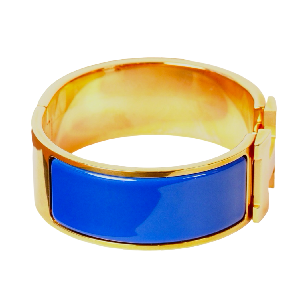 Hermes Accessories H Clic Bracelet Blue