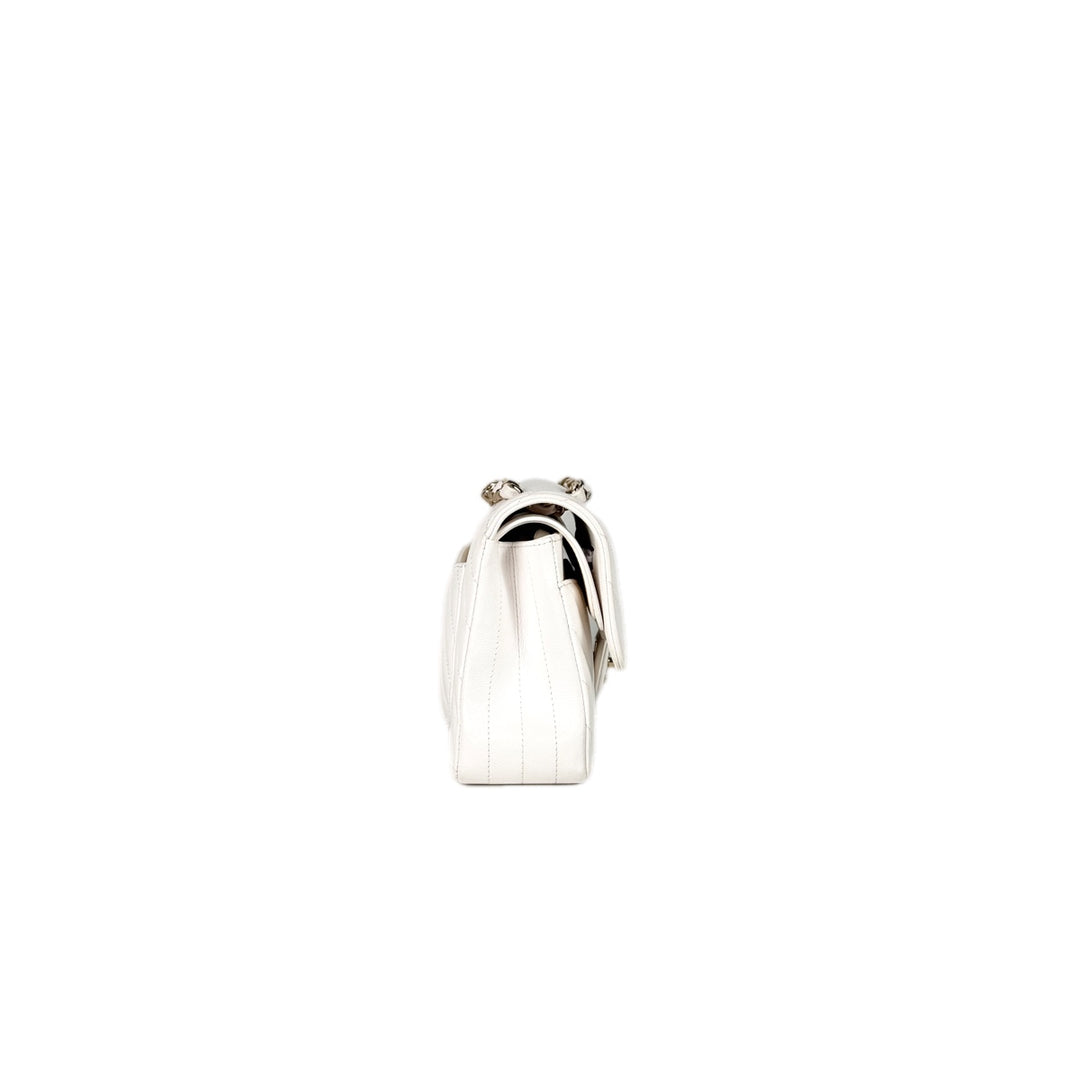 Chanel Classic Flap Small Bag V White