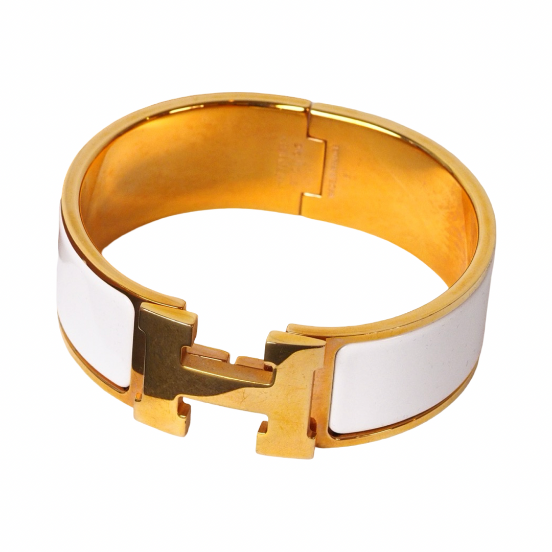 Hermes H Clic White Bracelet
