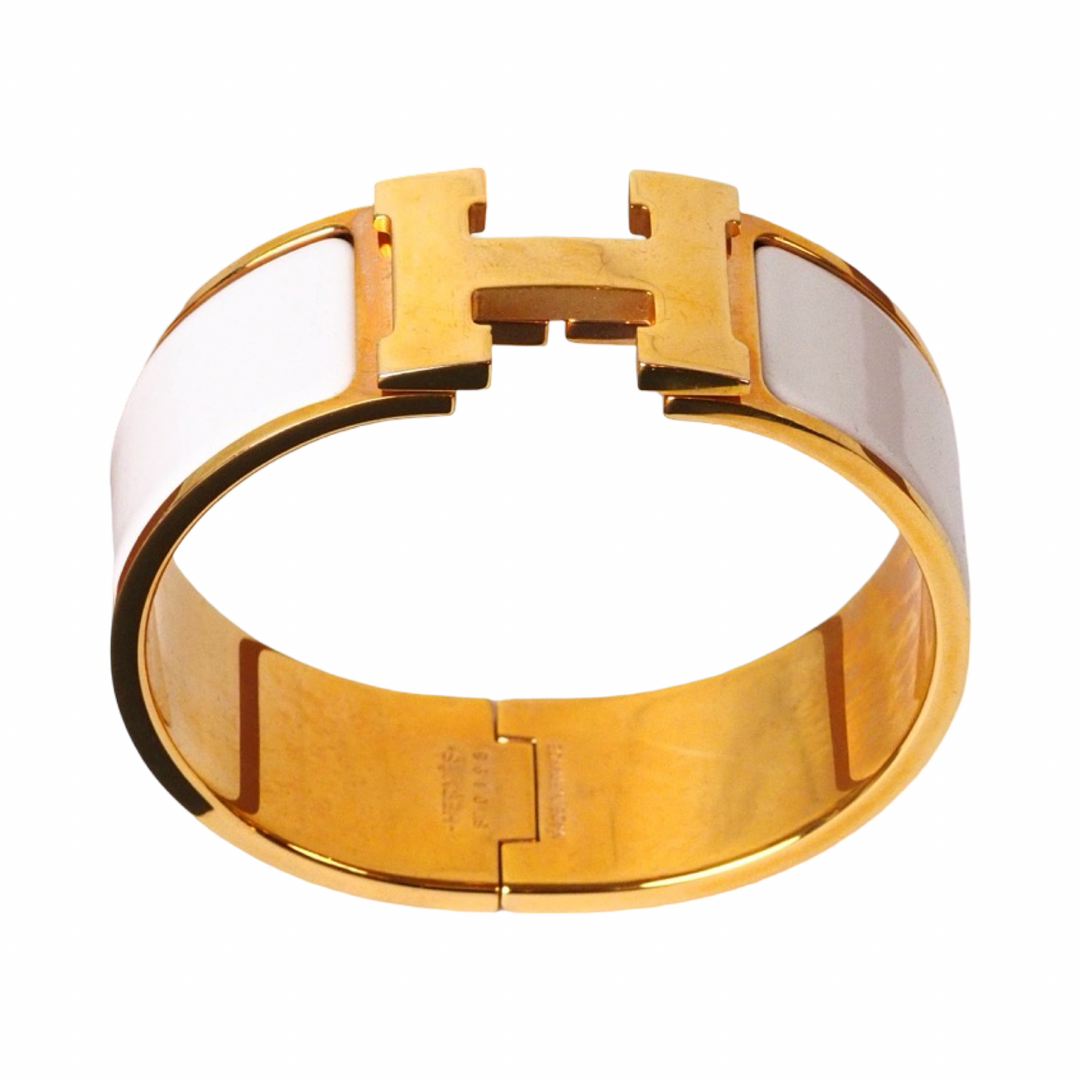 Hermes H Clic White Bracelet