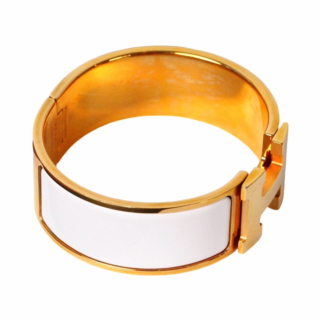 Hermes H Clic White Bracelet