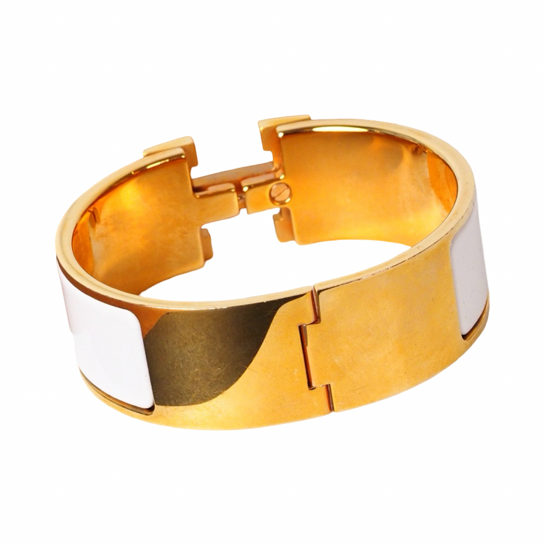 Hermes H Clic White Bracelet