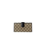 Gucci Canvas Long Wallet With Cat Design